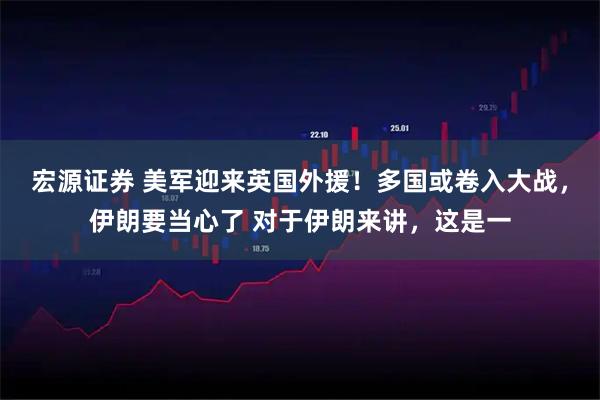 宏源证券 美军迎来英国外援！多国或卷入大战，伊朗要当心了 对于伊朗来讲，这是一