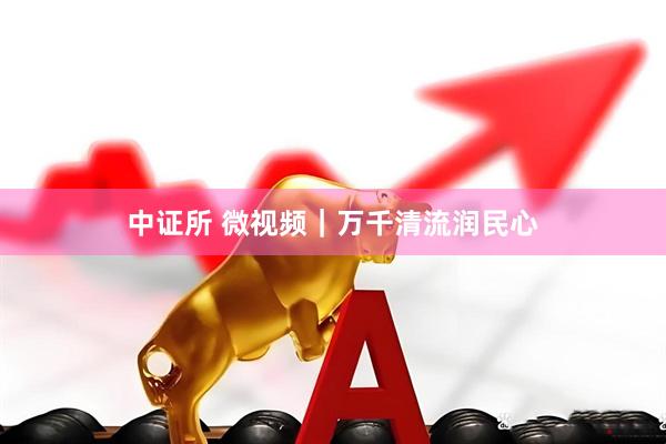 中证所 微视频｜万千清流润民心