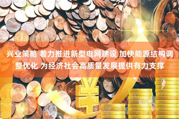兴业策略 着力推进新型电网建设 加快能源结构调整优化 为经济社会高质量发展提供有力支撑