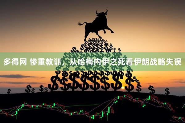 多得网 惨重教训，从哈梅内伊之死看伊朗战略失误